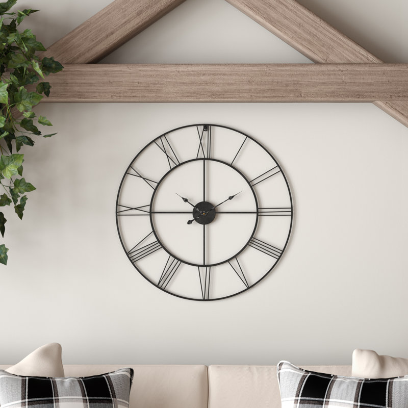 Three Posts™ Oversized Rhianna Round Metal 24" Wall Clock & Reviews